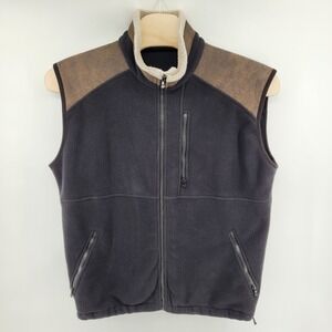 KUHL Mens Fleece Alpenwurxs Vest Size Large Black Sherpa Lined Outdoor Full Zip